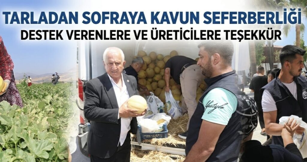 Hatay Büyükşehir Belediyesi’nden Örnek Dayanışma: 100 Ton Kavun Alındı, Vatandaşa Ücretsiz Dağıtıldı!