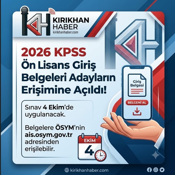 2026-KPSS Ön Lisans Sınav Yerleri Açıklandı: Giriş Belgeleri ÖSYM AİS Üzerinden Alınıyor